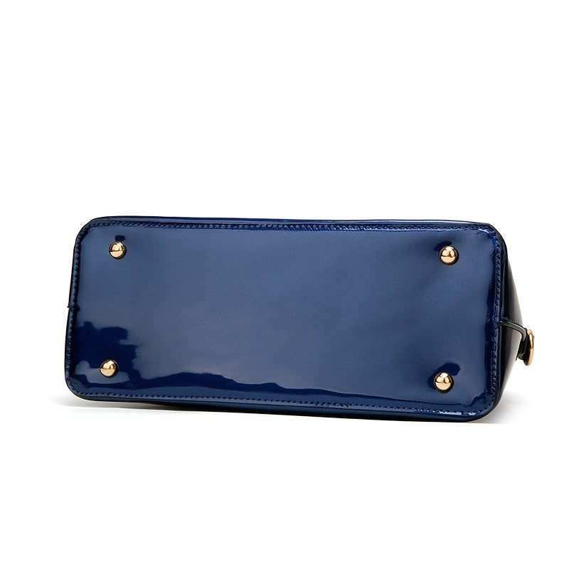 bags : Chique Glanzende Tas met Rits - Praktisch en Elegant voor Elke Dag! in van Pantino