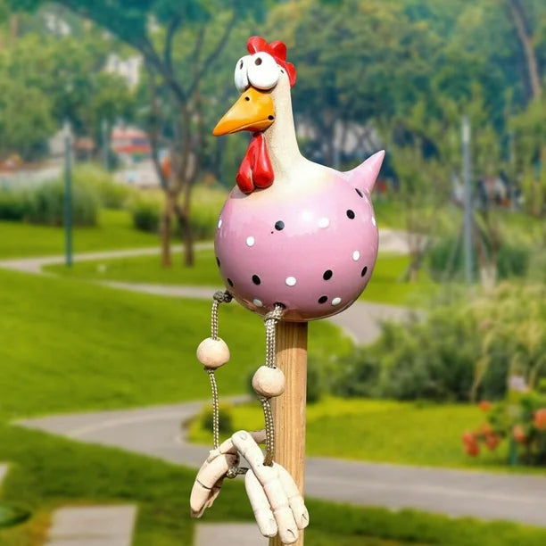 home & garden : Grappige kip | Tuinstekers van hoogwaardige materialen - de meest unieke blikvanger van het jaar in Roze kleur van Pantino