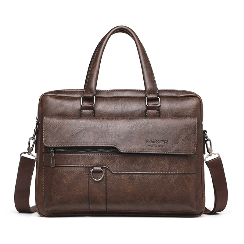 bags : 1 st Herentas Handtas Schoudertas Retro Tas in Donkerbruin van Pantino