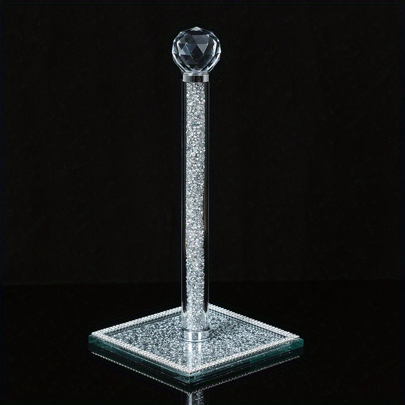 home & garden : Fleur | keukenrolhouder met sprankelend kristal in Zilver van Pantino