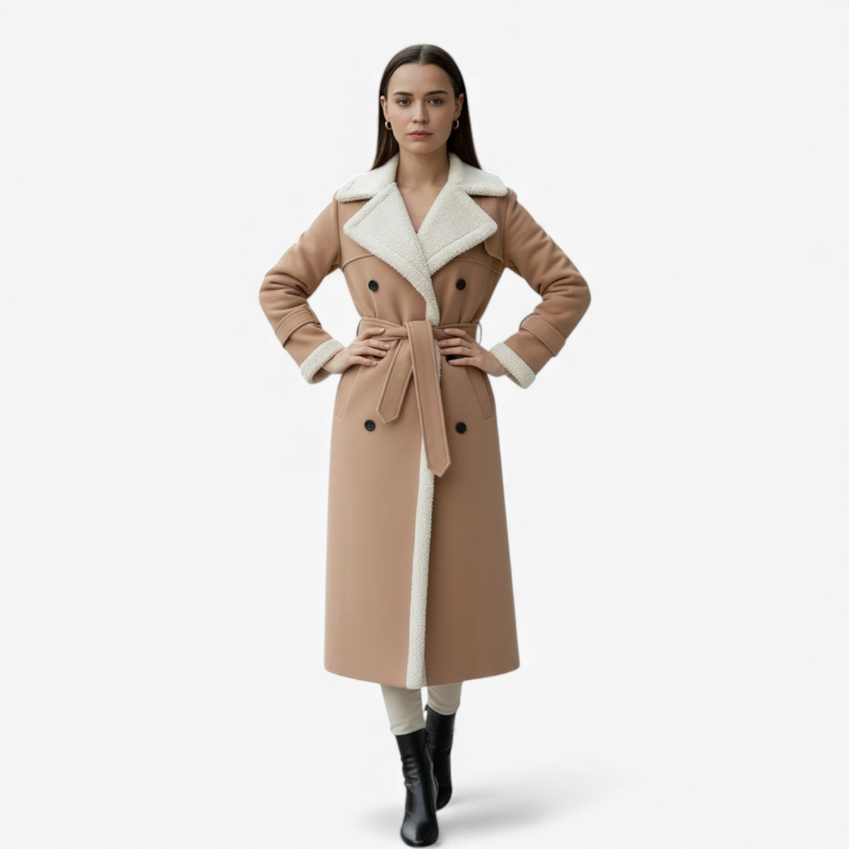 Winterjassen : Amalia | Lange Gewatteerde Winterjas Dames in van Pantino