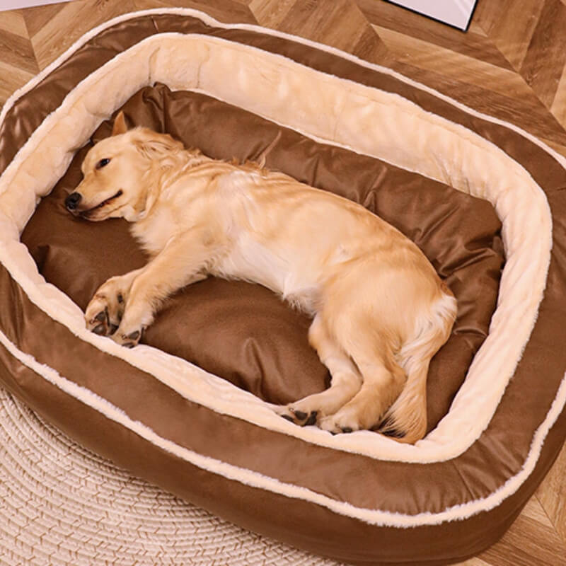 pets : SnuggleNest | Luxe & Comfortabel Hondenbed in Donker bruin van Pantino