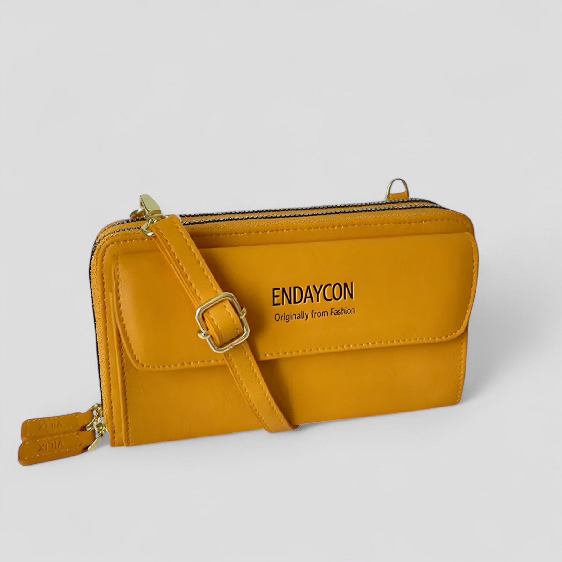 bags : EviBella | Compact Telefoontasje in Geel van Pantino