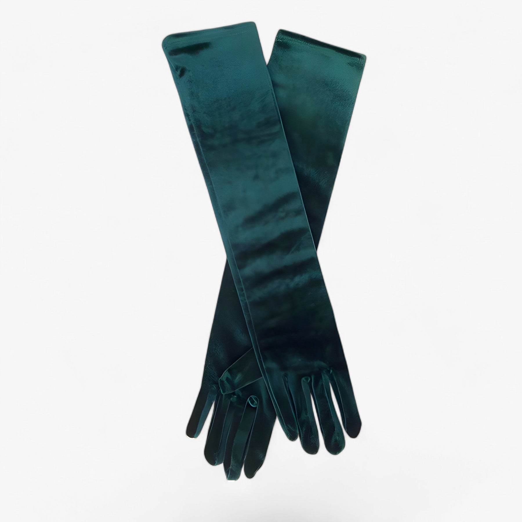 accessories : Lily | Dames Velours Handschoenen - Elegante Retro-Stijl en Warmte in Groen 44cm Eén maat van Pantino