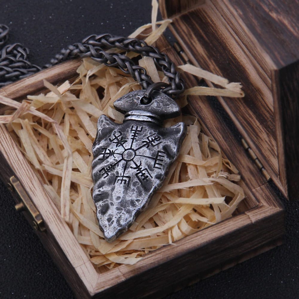accessories : | "Helm of Awe" Viking Ketting + Elegante Gift Box in van Pantino