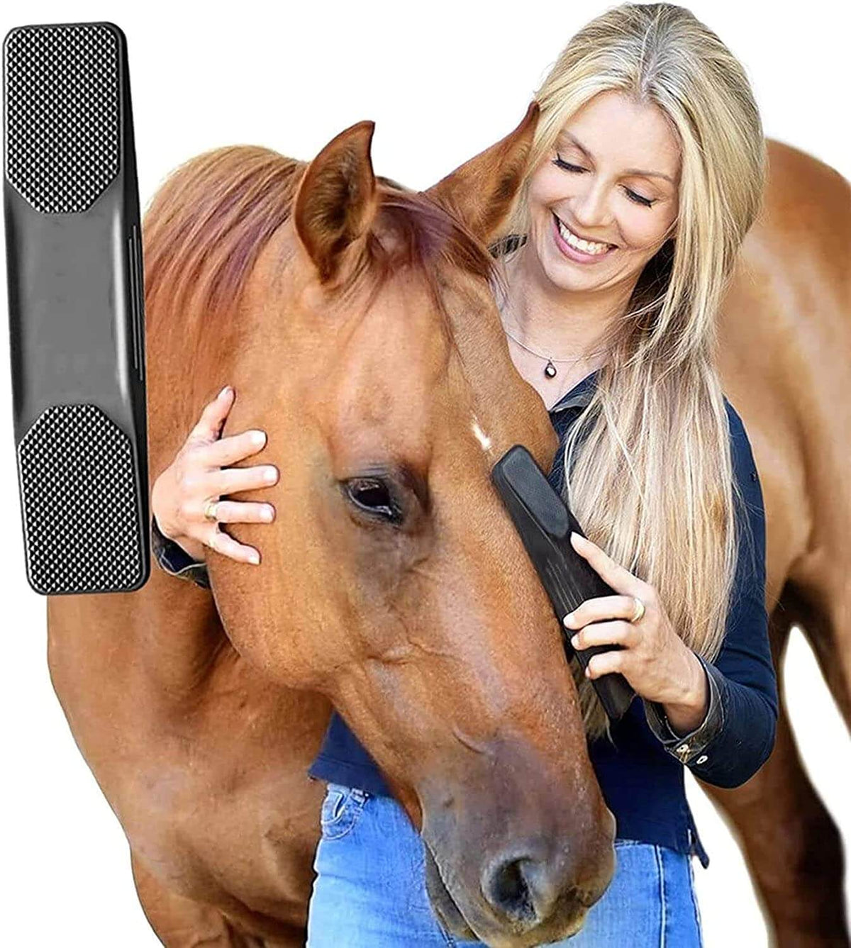 pets : HaloHorse™ | 6-In-1 Paardenborstel in Zwart van Pantino