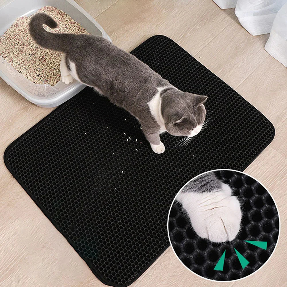 pets : Nala - Kattenbak mat | Hygienisch en innovatief in Zwart van Pantino