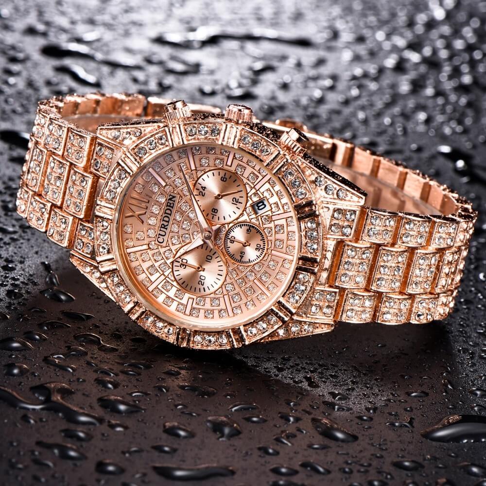 watches : Icey Phantom Horloge in Rose Goud van Pantino
