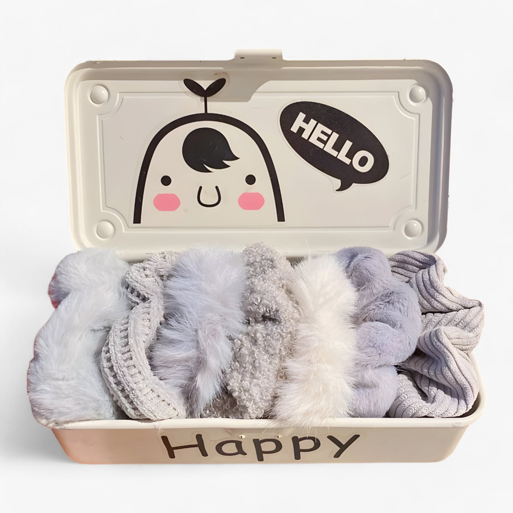 accessories : Elise | Fluwelen Effen Haar Scrunchie in Blauwe-set van Pantinoshop