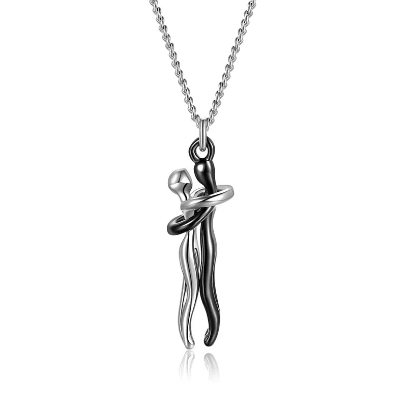 accessories : Hug | Symboliseert warmte, verbinding en oprechte genegenheid in Zwart Zilver van Pantino