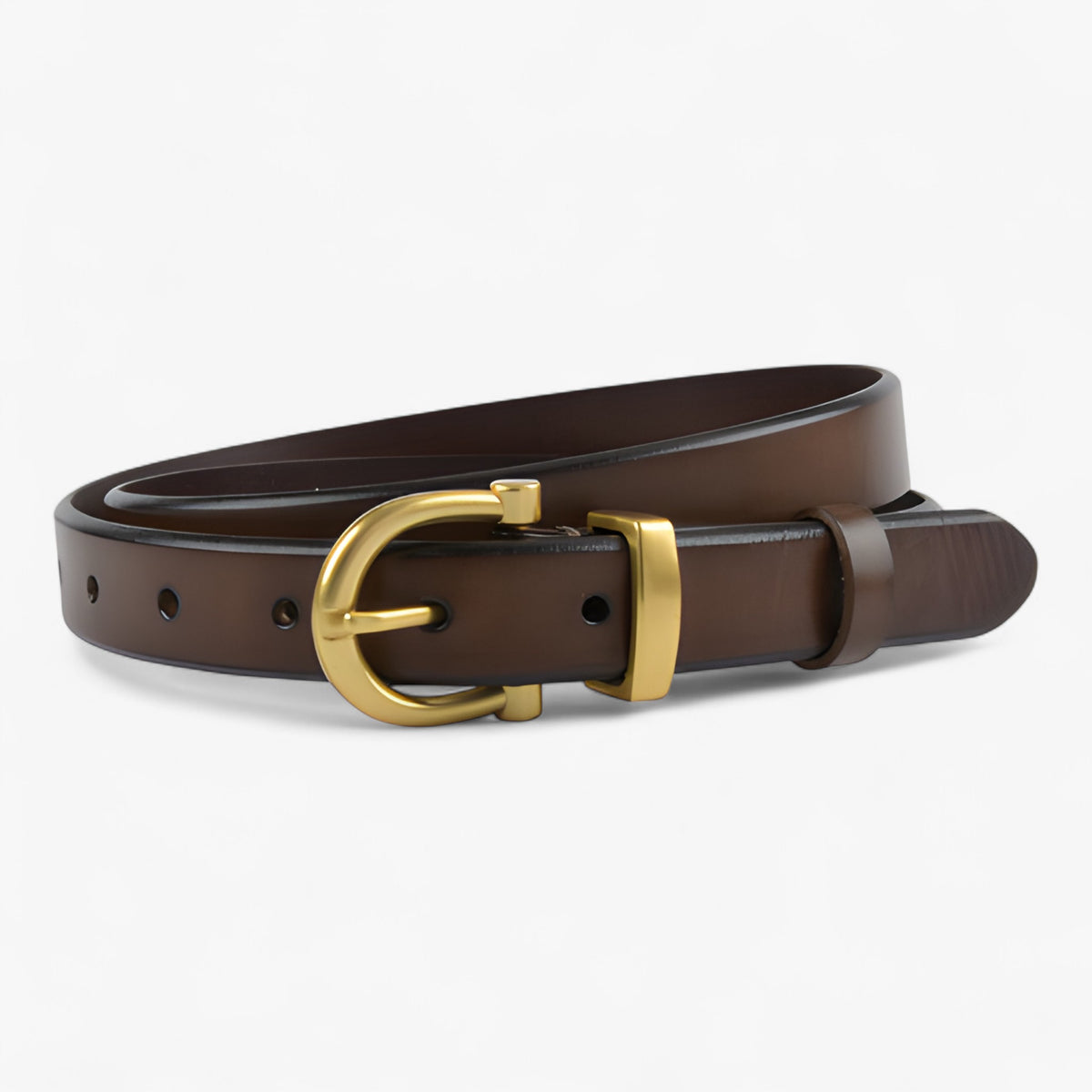 accessories : Sophie | Leren Riem - Perfect voor Casual en Formele Kleding in Donkerbruin 105cm van Pantinoshop