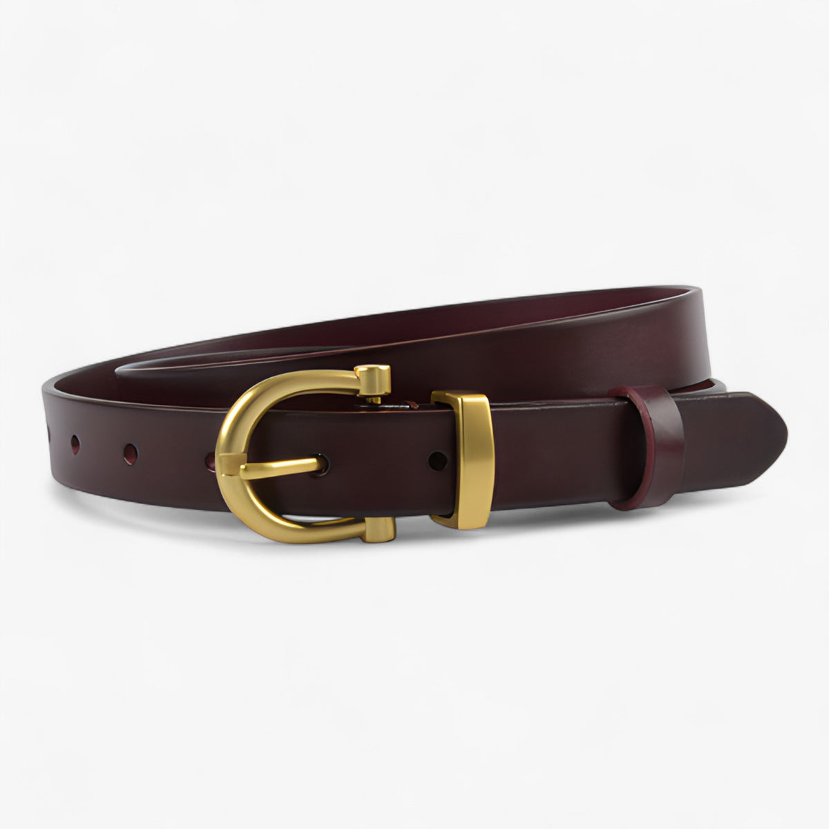 accessories : Sophie | Leren Riem - Perfect voor Casual en Formele Kleding in Bourgondisch 105cm van Pantinoshop