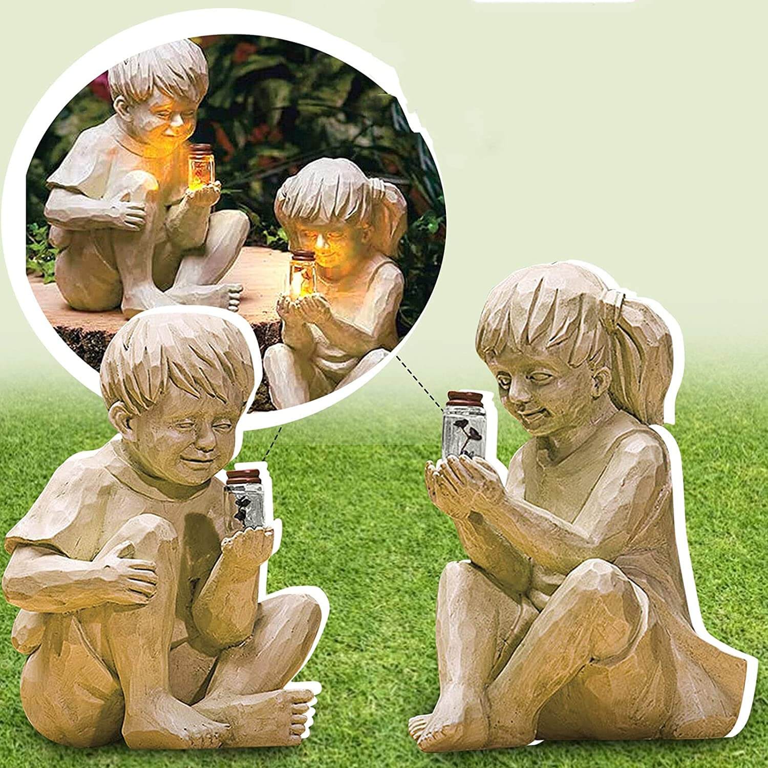 home & garden : Kinderen met Zonnevlammetjes Tuinbeelden in van Pantino