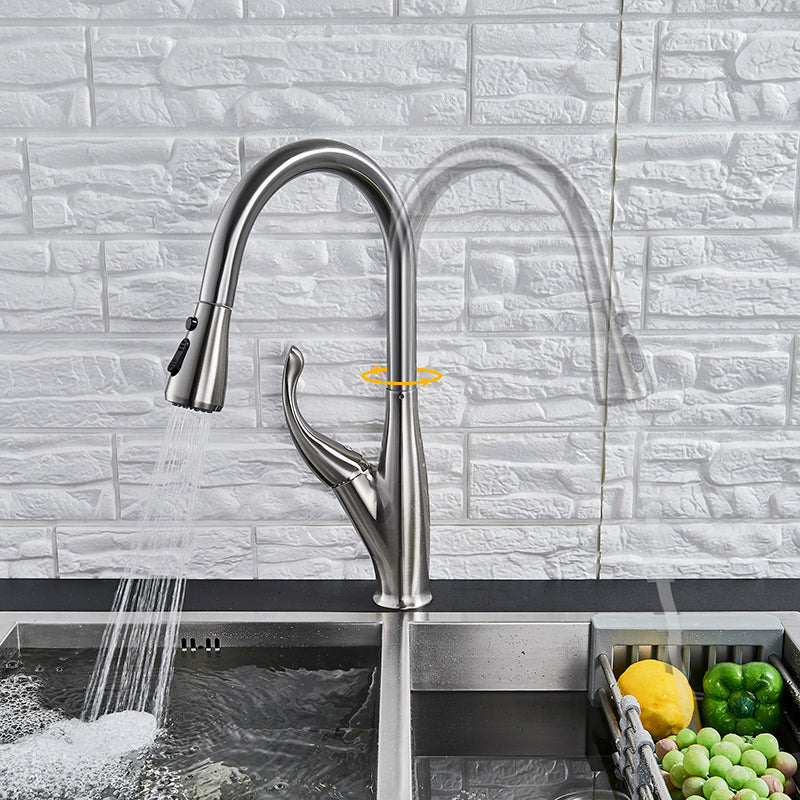home & garden : Nidas - Zwart geborstelde keukenmengkraan Mengkraan voor warm en koud water Keukenmengkraan in van Pantino