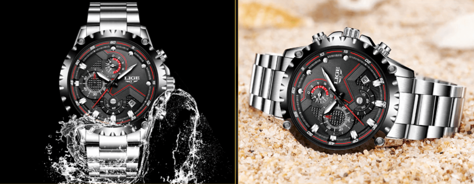 watches : Heren Militair Stalen Horloge in van Pantino