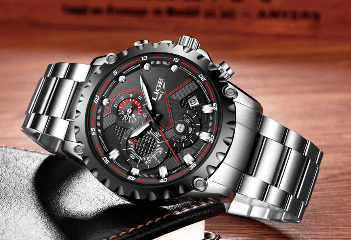 watches : Heren Militair Stalen Horloge in van Pantino