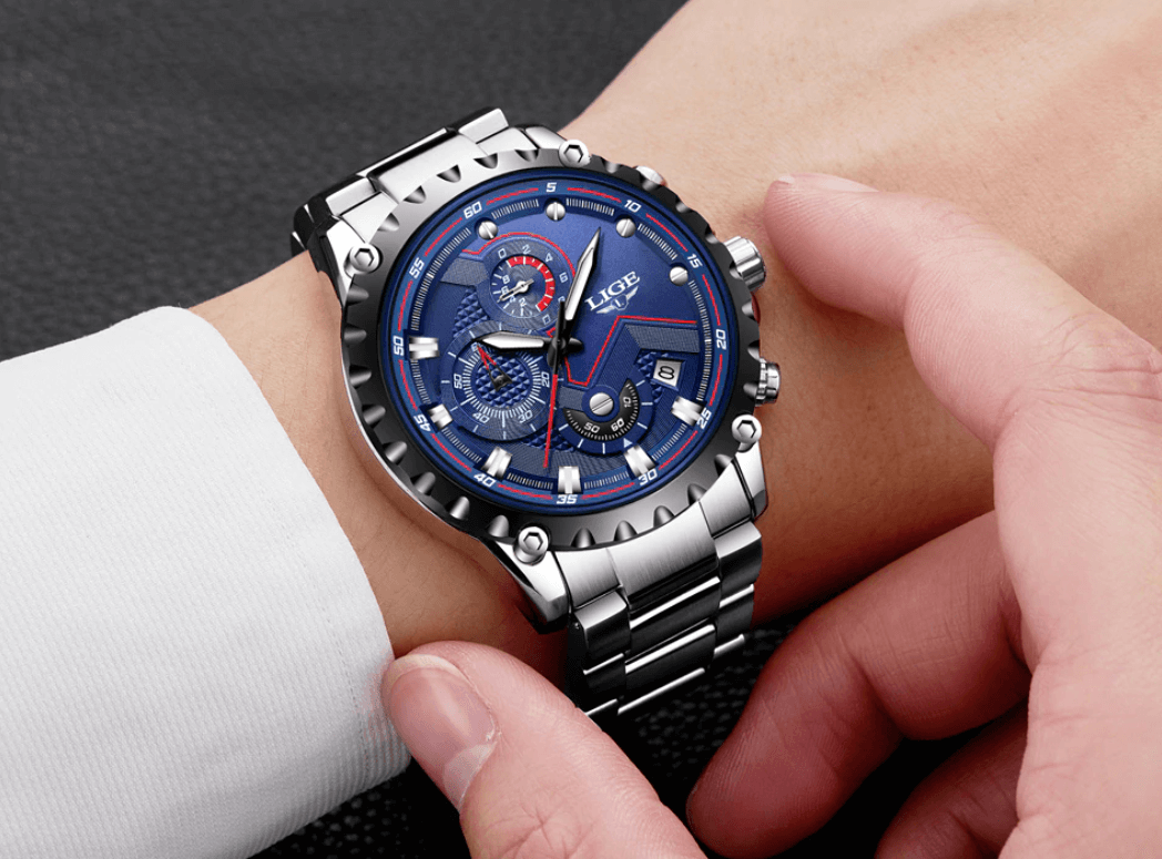 watches : Heren Militair Stalen Horloge in van Pantino