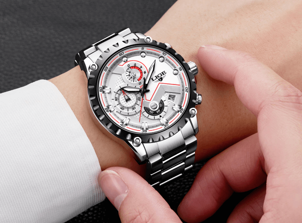watches : Heren Militair Stalen Horloge in van Pantino