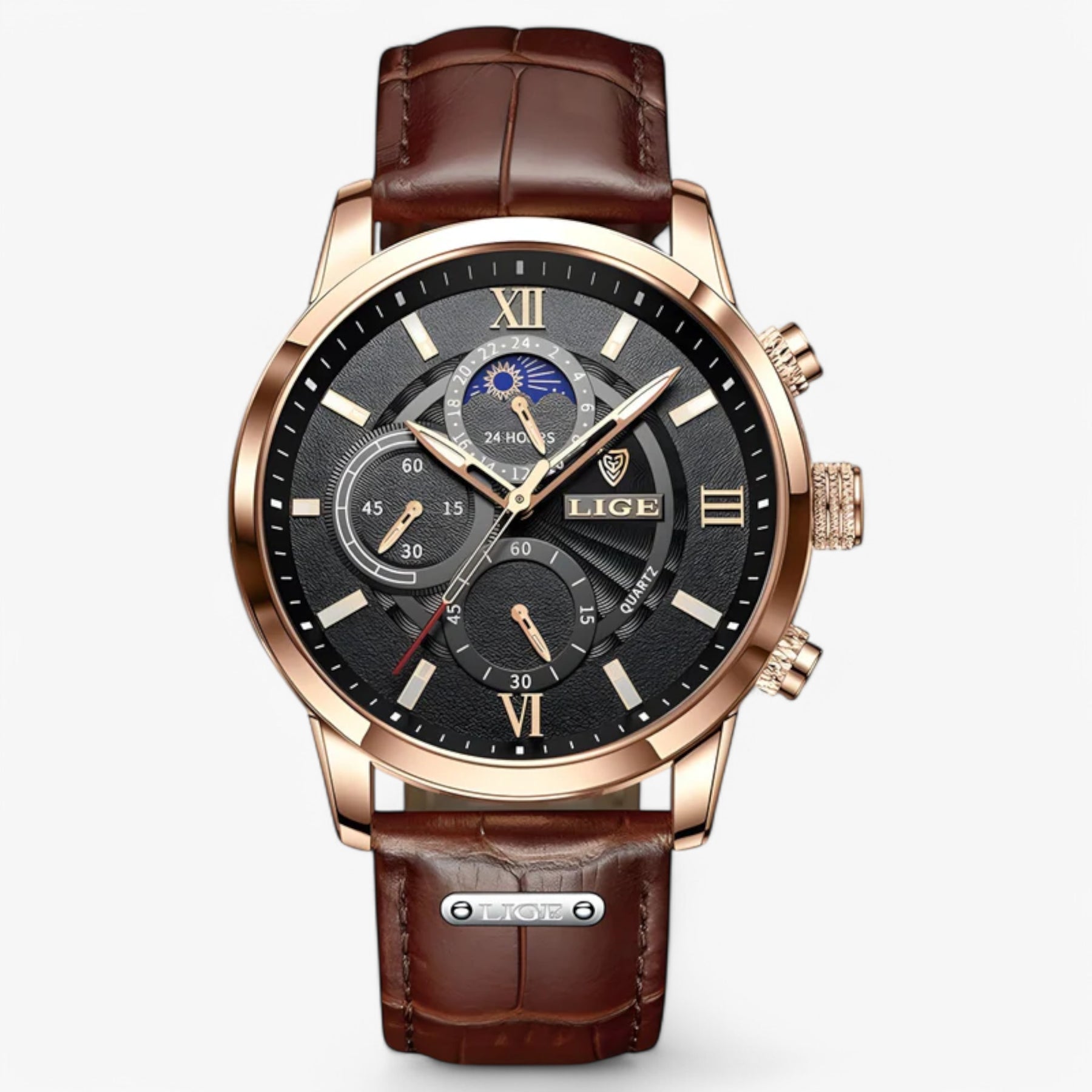 Eiden | Herenhorloge - €25 : Eiden | Herenhorloge in Zwart Goud van Pantinoshop