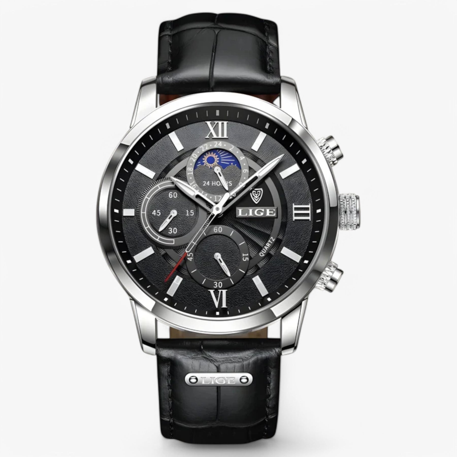 Eiden | Herenhorloge - €25 : Eiden | Herenhorloge in Zilver Zwart van Pantinoshop