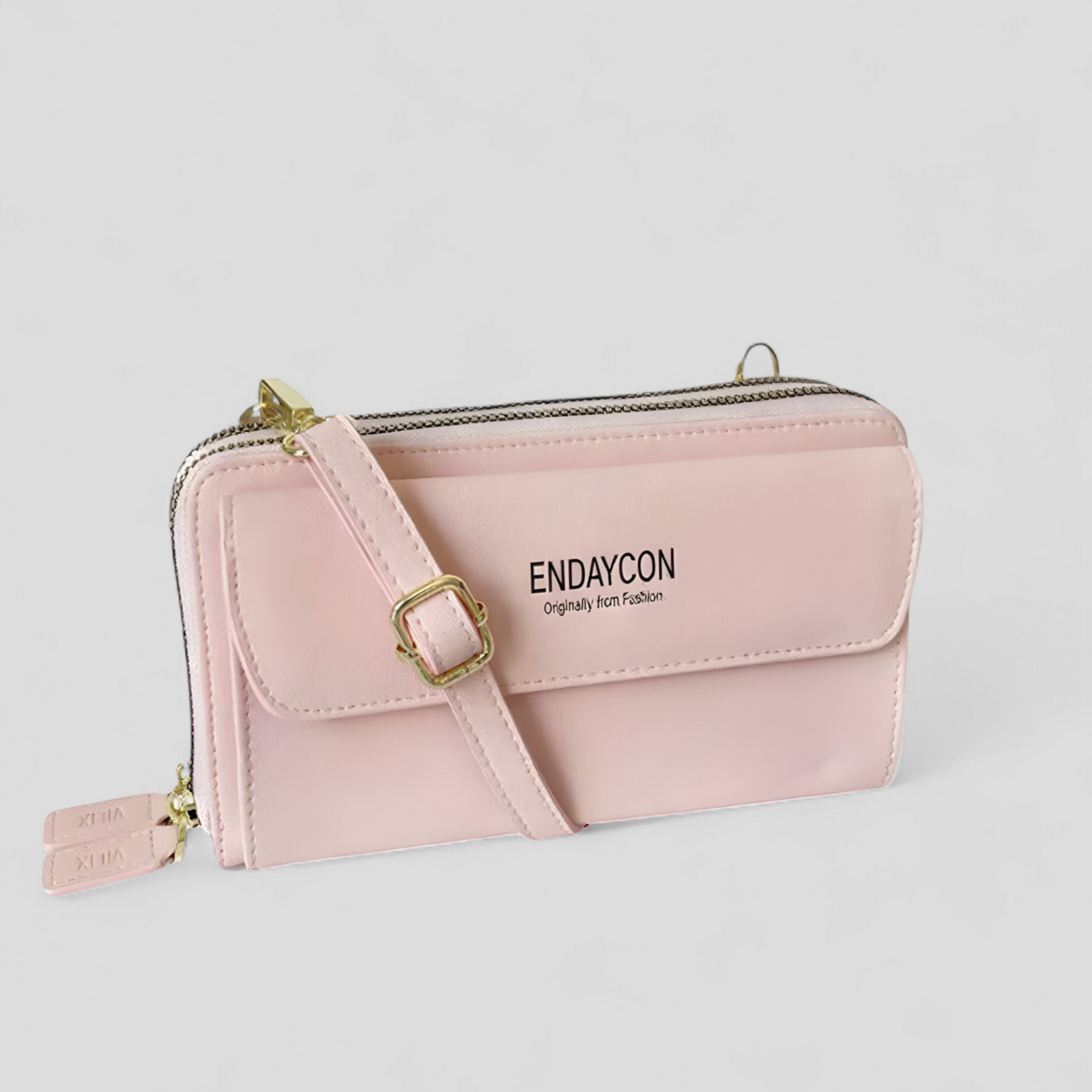 bags : EviBella | Compact Telefoontasje in Licht Roze van Pantino