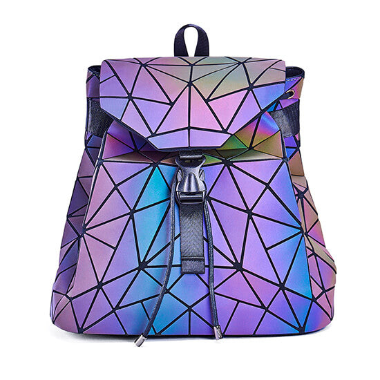 bags : Lichtgevende Geometrische Rugzak in Lichtgevende Driehoek 36cmX13cmX32cm van Pantino