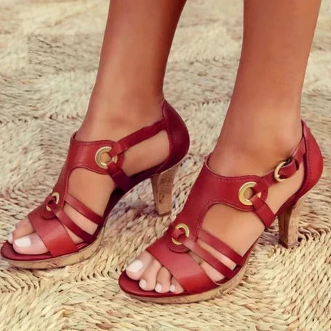 men's fashion : Zoë | Dames Sandalen - Relax Design voor een Comfortabele en Ontspannen Wandelervaring in Rood van Pantino