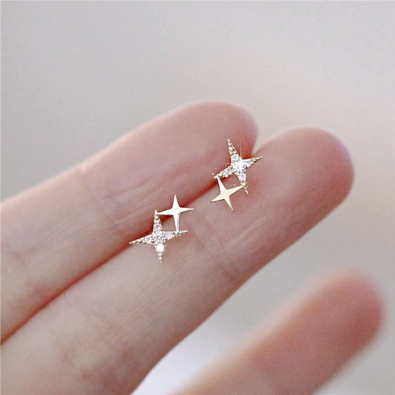 accessories : Midnight Magic Studs in Goud van Pantino