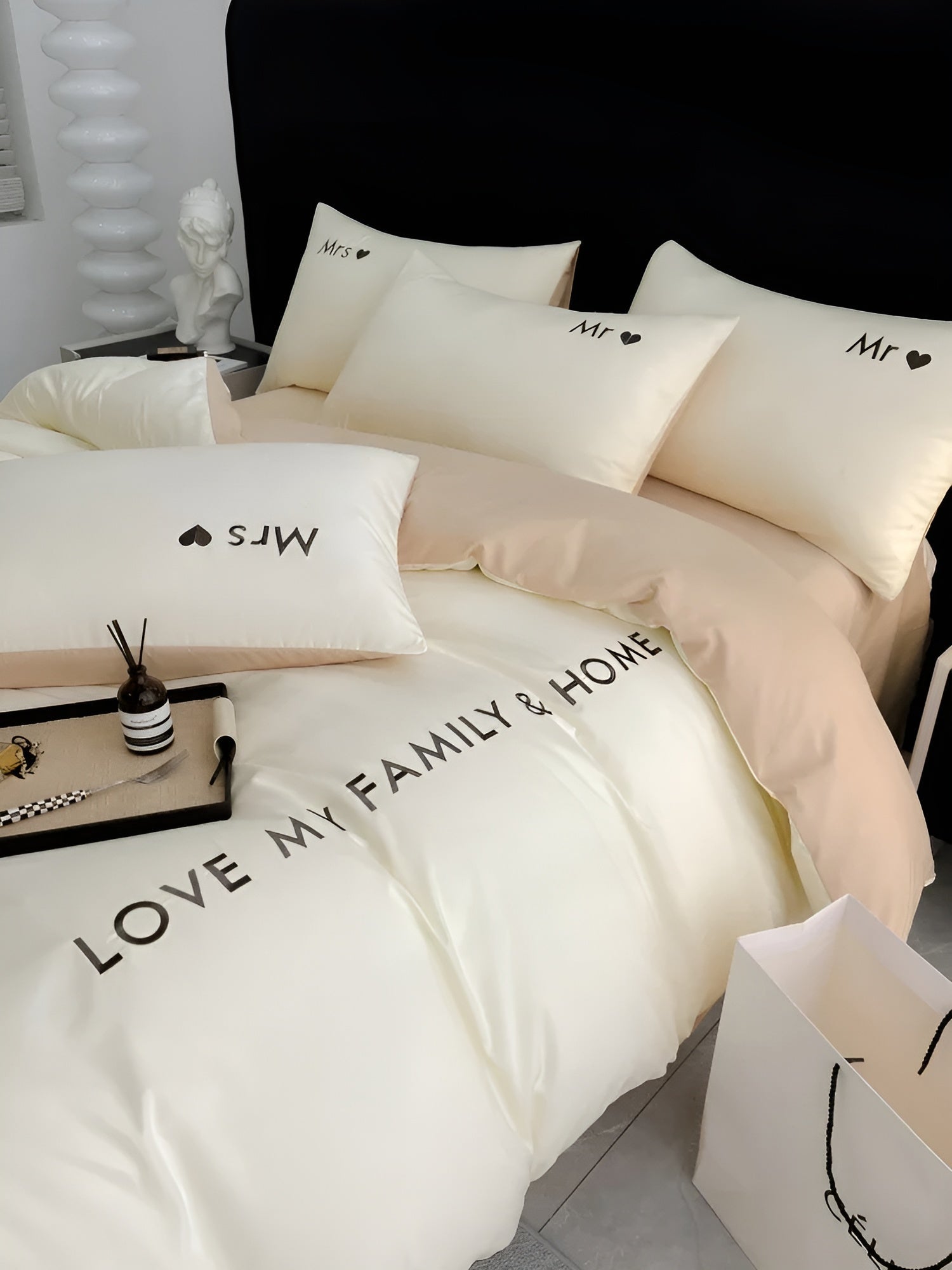home & garden : DreamPro Beddings - Ultrazacht en Comfortabel Beddengoed in Crème-Wit-Bruin van Pantino