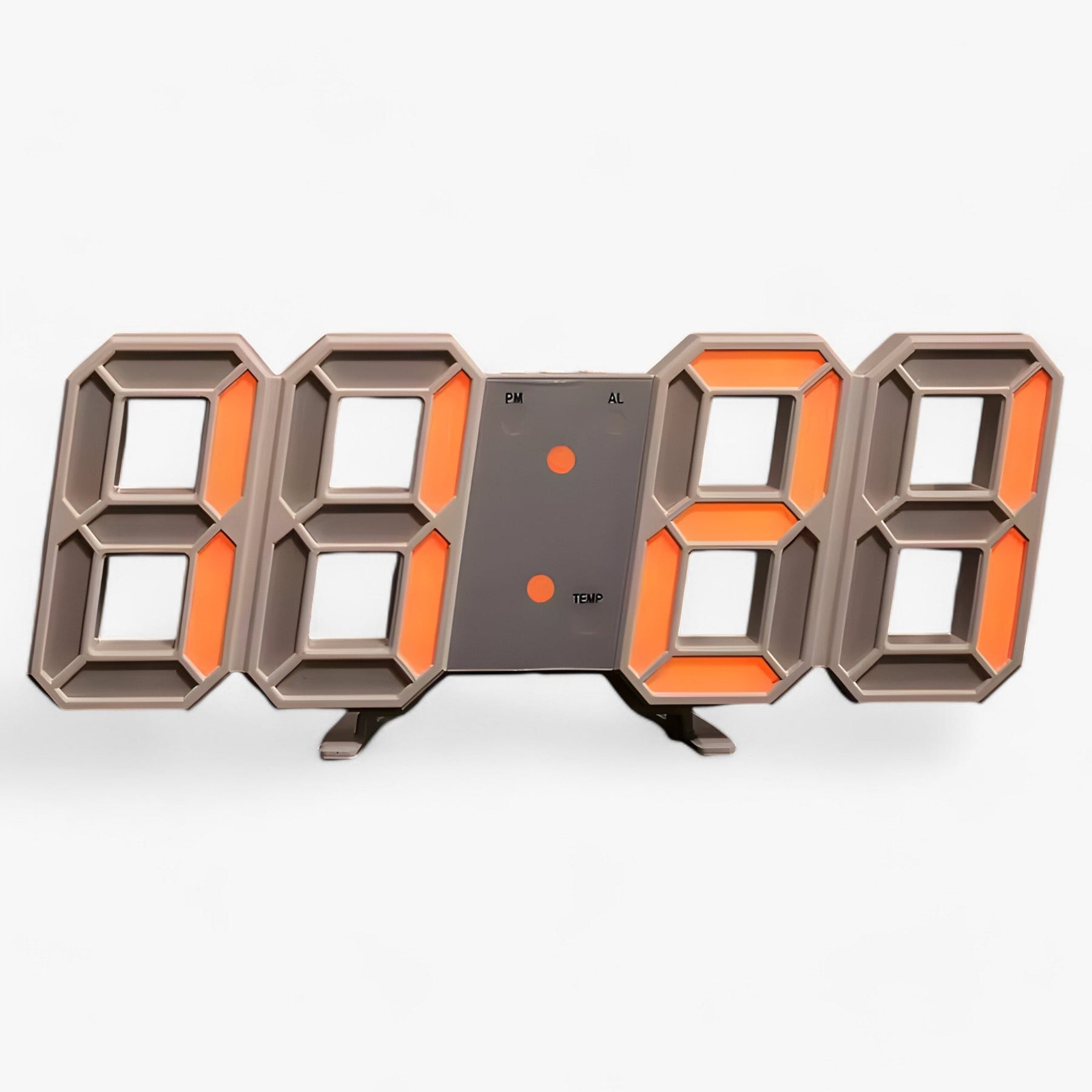 other : NordiClock | Wecker en digitale klok - Multifunctionele elektronische weergave in Wit en oranje van Pantinoshop