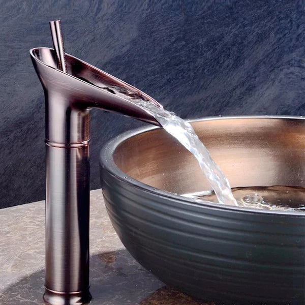 home & garden : Huck - Waterval antieke kraan badkamer wastafel kraan messing wastafelmengkranen in van Pantino