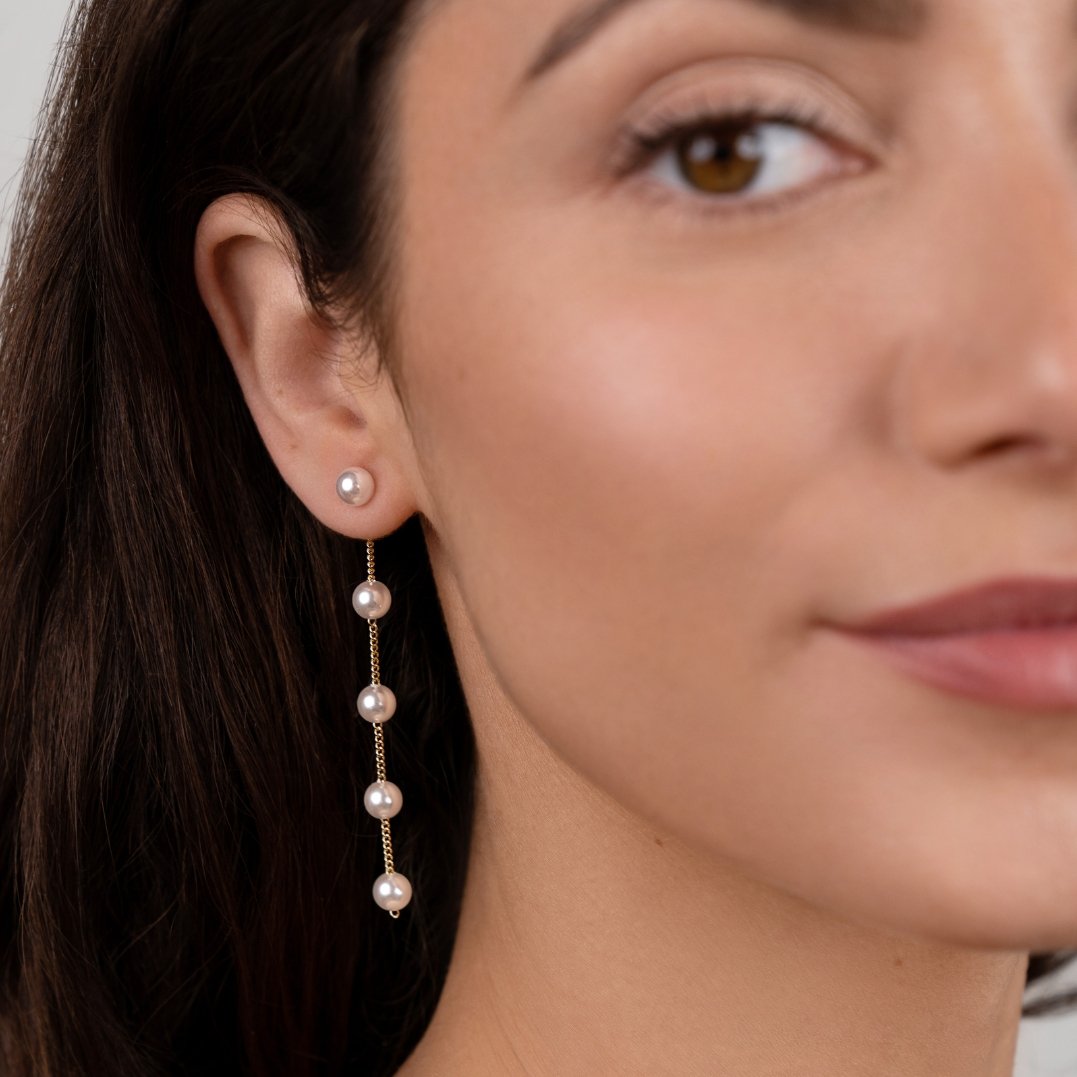 accessories : Pearl Drop Oorbellen in van Pantino