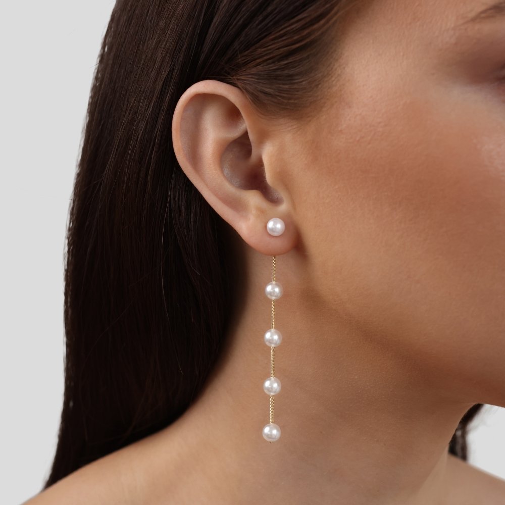 accessories : Pearl Drop Oorbellen in van Pantino