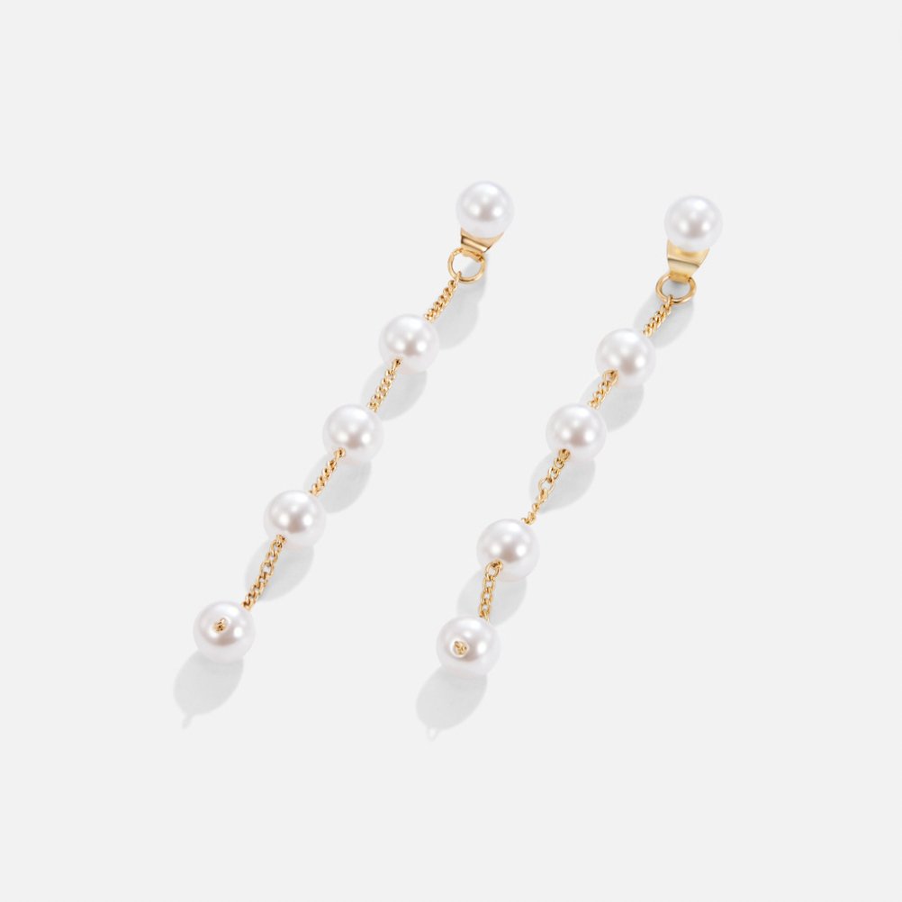 accessories : Pearl Drop Oorbellen in van Pantino