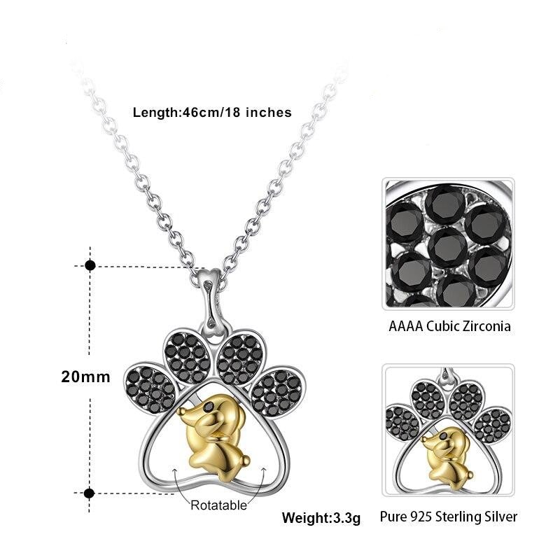 accessories : Dog Paw ketting Sterling Zilver in van Pantino