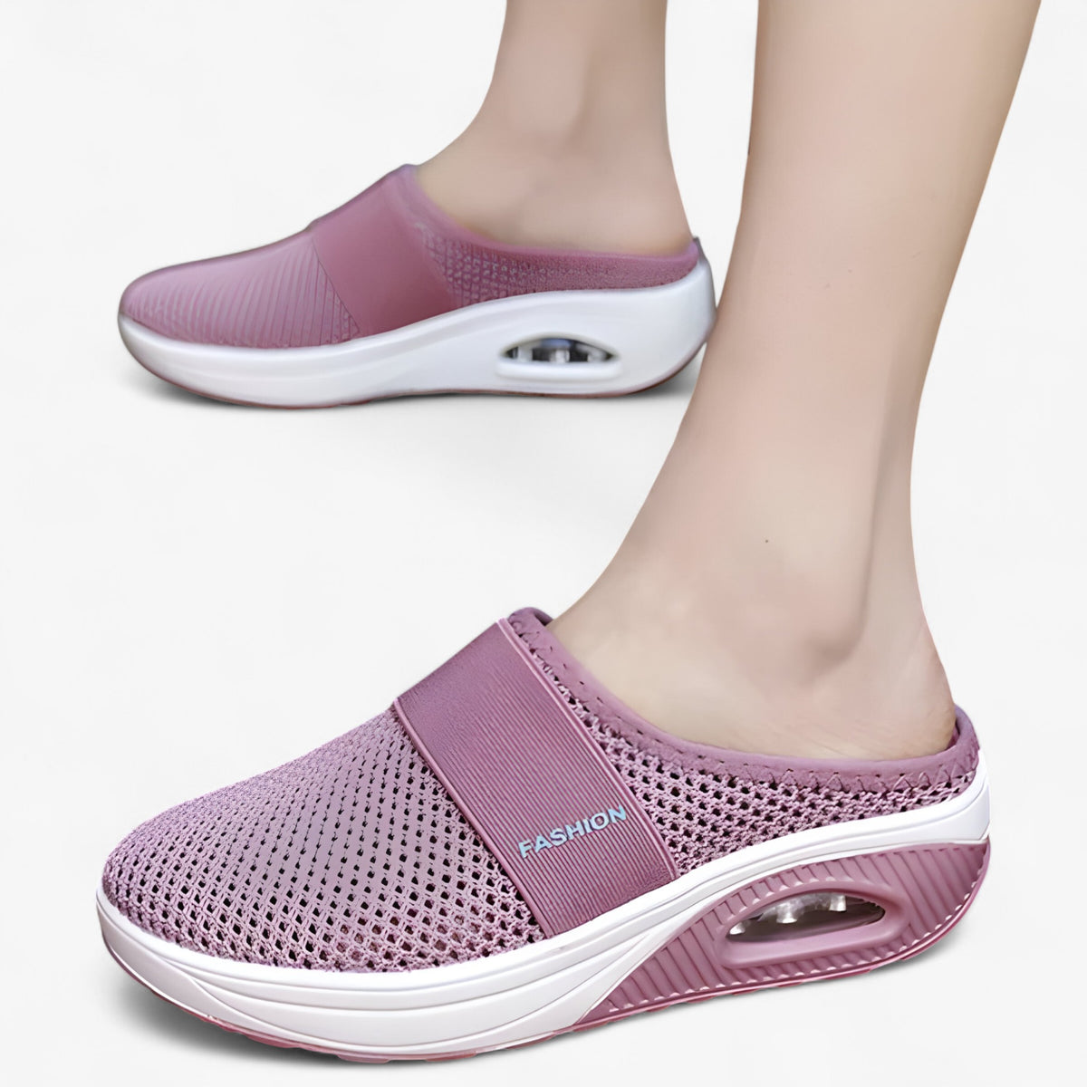 men's fashion : Freja | Ademend comfortabele slippers in Roze van Pantinoshop