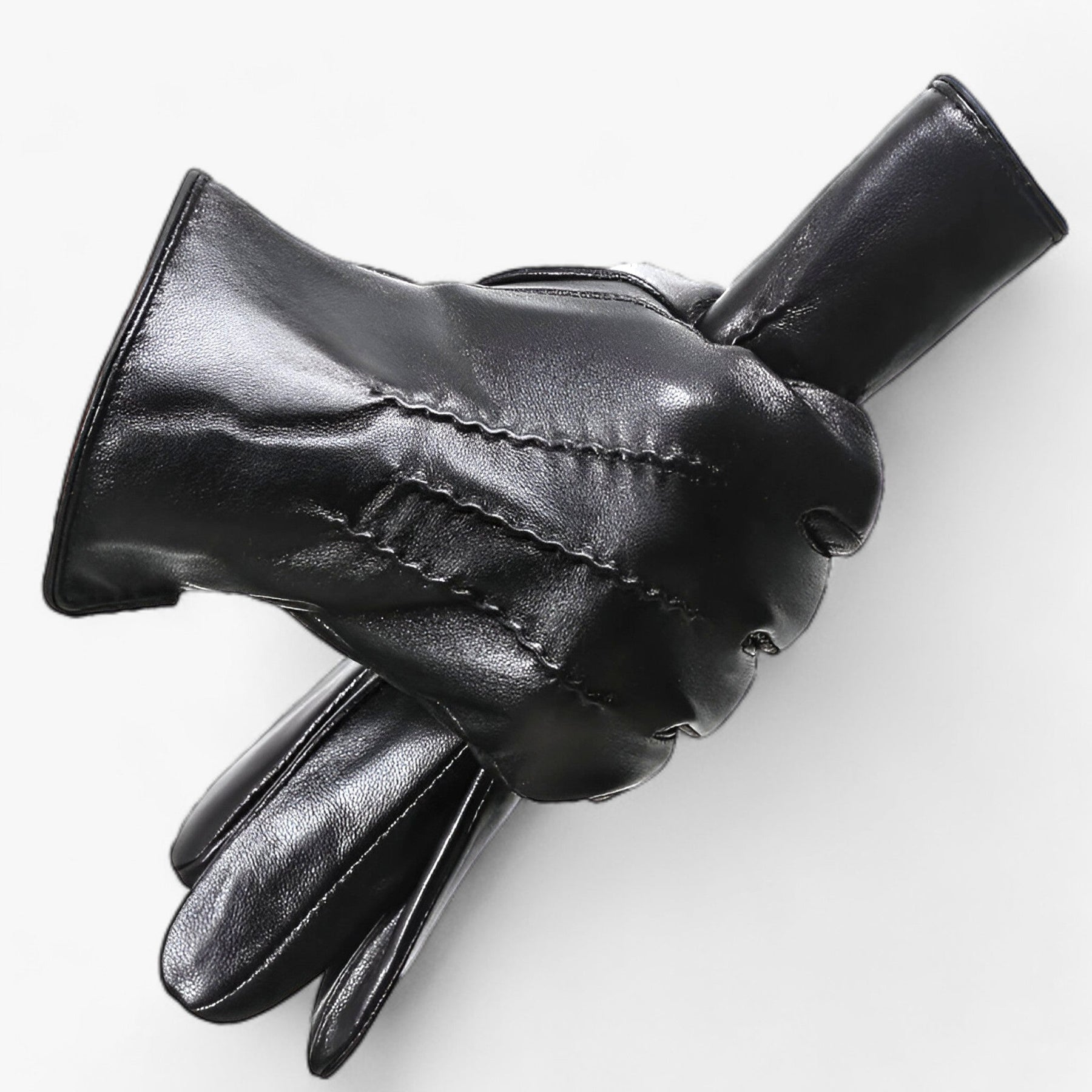 men's fashion : RippleWarm | Schapenvacht Winter Handschoenen - Superior Warmth & Style in Zwart van Pantino