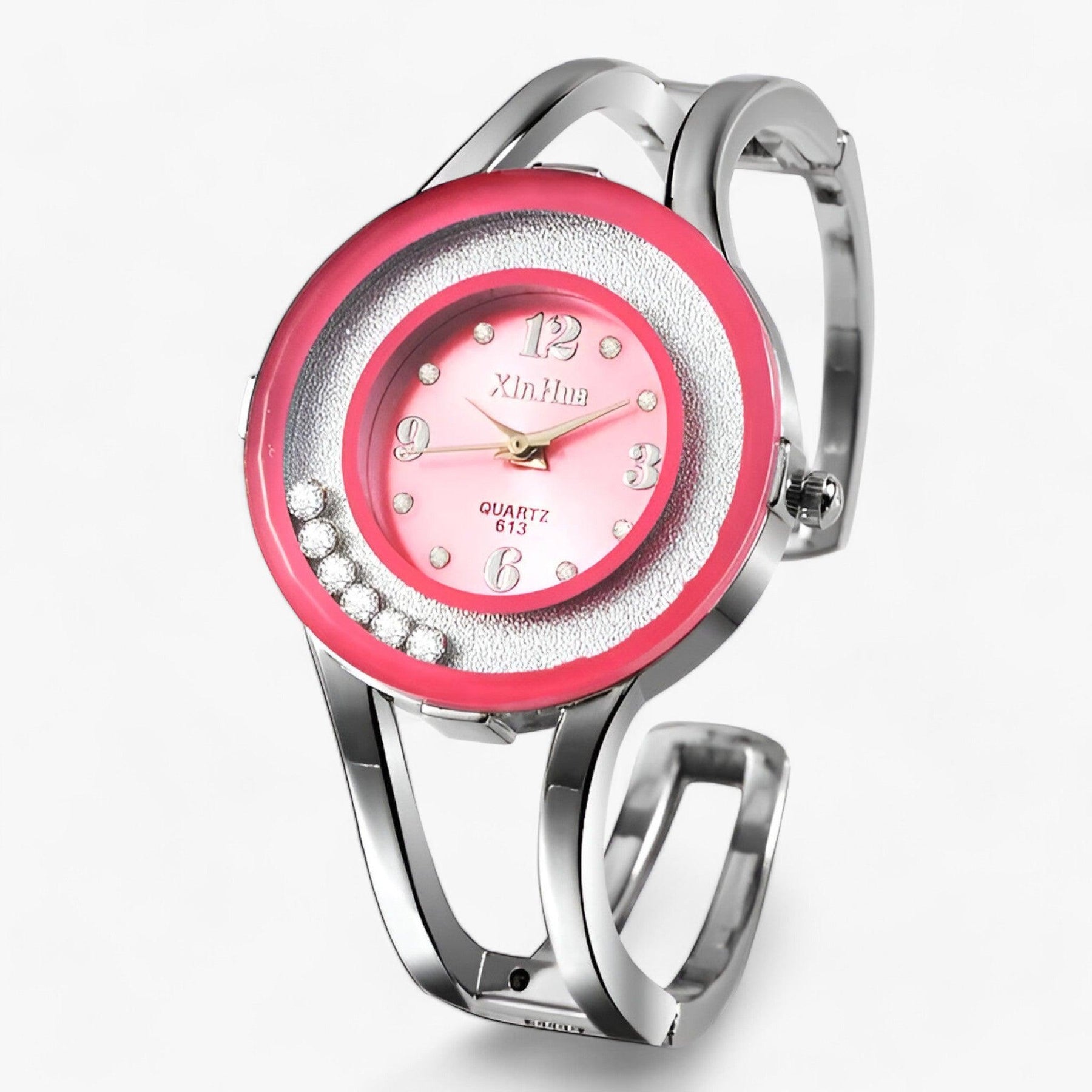 watches : Chiara | Modieuze Bangle Horloge - Elegant en Stijlvol voor Dames in Roze van Pantinoshop