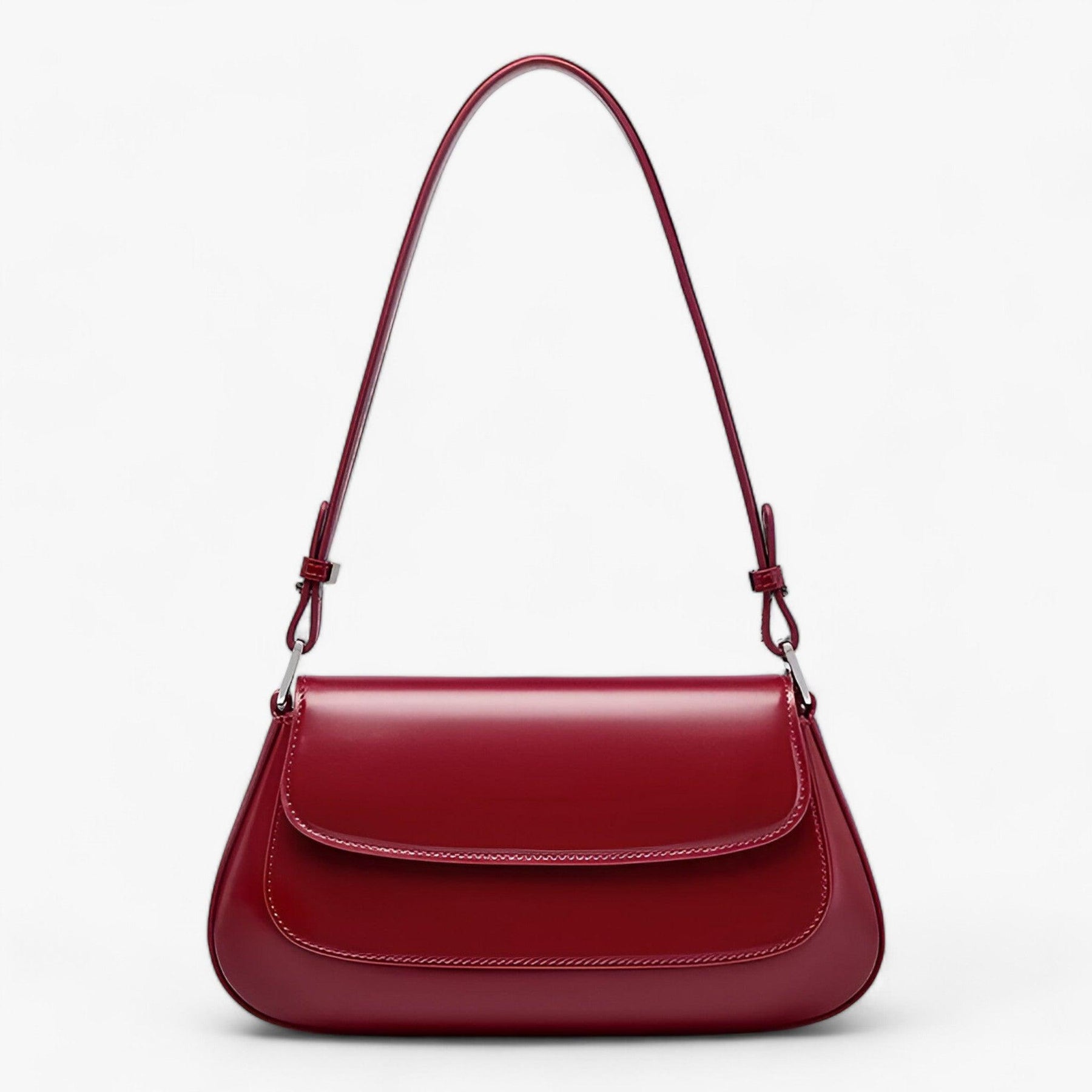 CHLOE | Leren Handtas - Versterk dagelijks je verfijning - €25 : Clea | Leren Handtas - Versterk dagelijks je verfijning in Bourgondië van Pantinoshop
