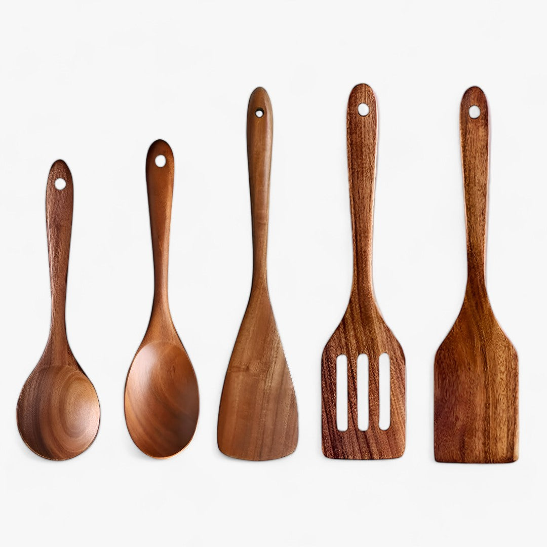 TeakCraft | 7-delige bestekset - Verbeter je kookervaring - €25 : TeakCraft | 7-delige bestekset - Verbeter je kookervaring in 2 van Pantinoshop