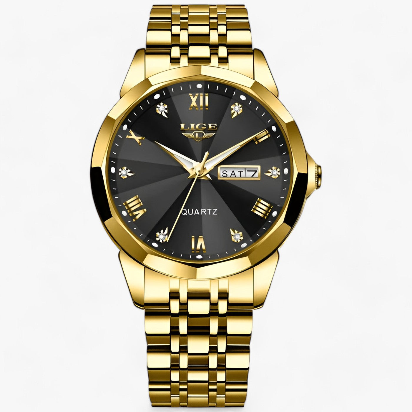 watches : ELISE Damur - Elegant en praktisch voor elke gelegenheid in Zwart goud van Pantinoshop