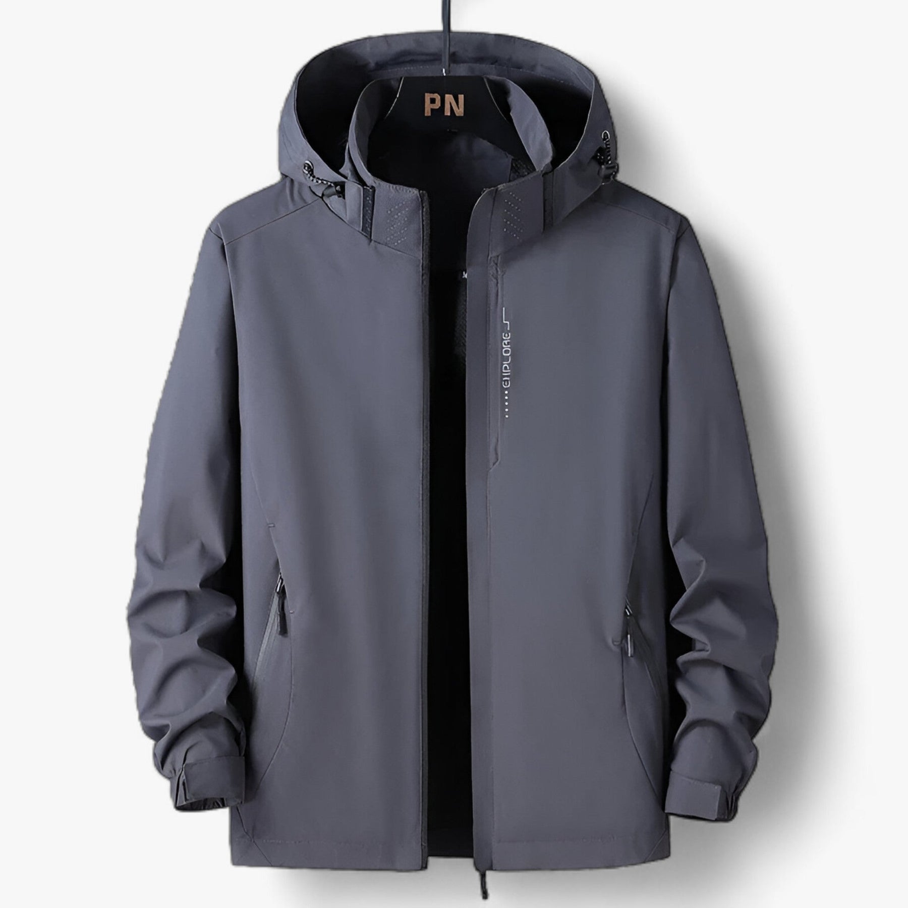 outdoor equipment : Oliver | Grote Maten Kapuzenshirt - Waterdichte Windbreaker voor Buitenavonturen in Grijs van Pantinoshop