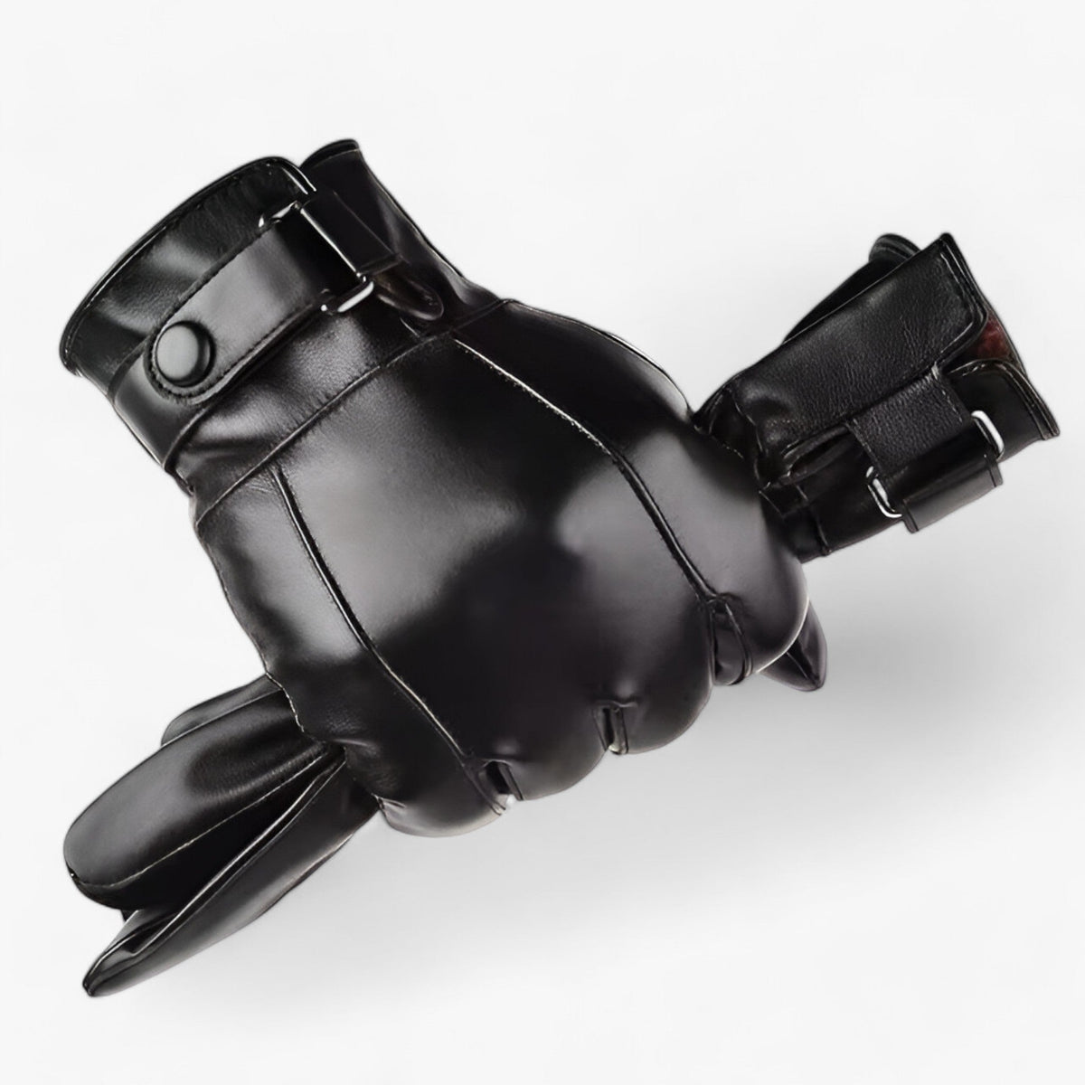 men's fashion : Mason | Heren Leren Handschoenen - Warmte van Echt Lamswol voor de Winter in Zwart One size van Pantino