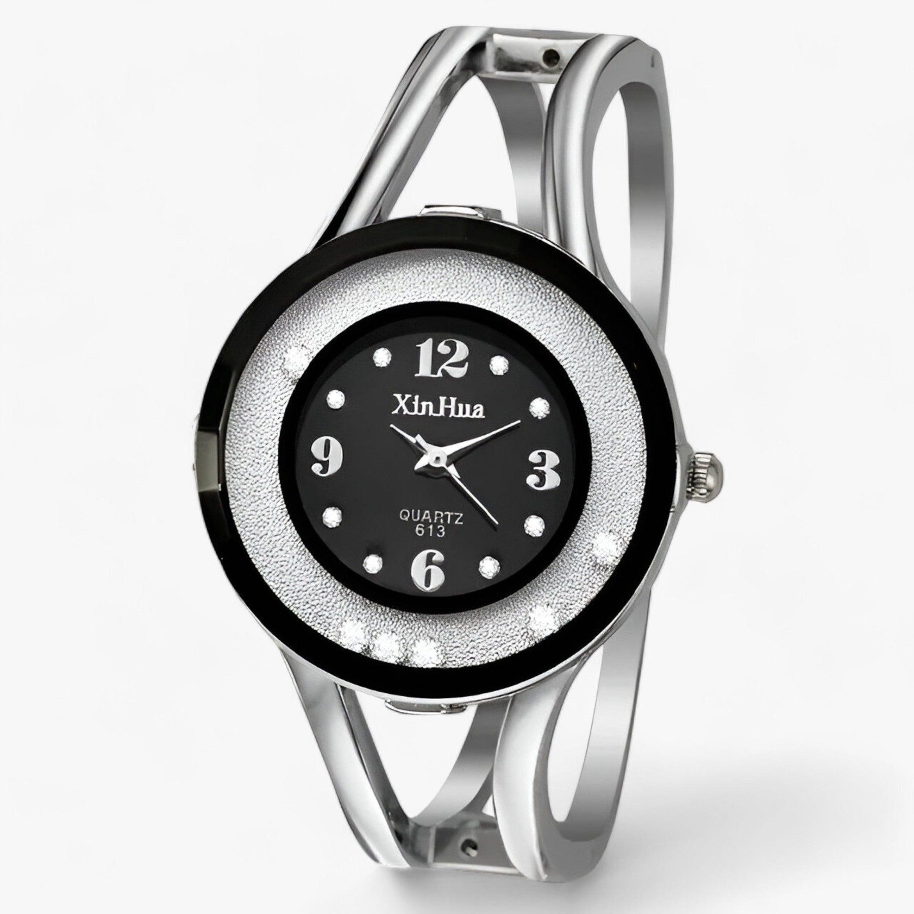 watches : Chiara | Modieuze Bangle Horloge - Elegant en Stijlvol voor Dames in Zwart van Pantinoshop