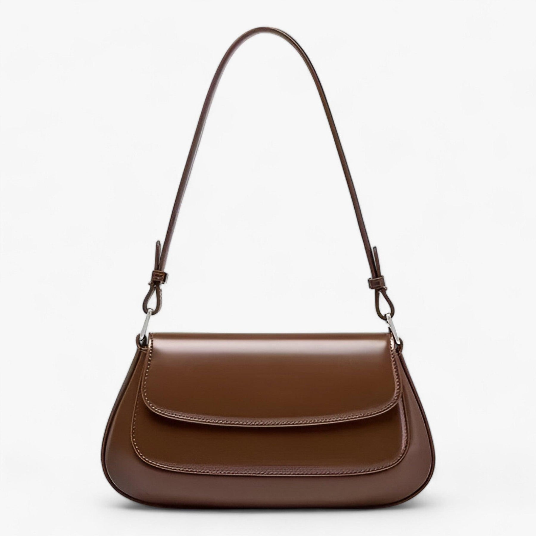 CHLOE | Leren Handtas - Versterk dagelijks je verfijning - €25 : Clea | Leren Handtas - Versterk dagelijks je verfijning in Koffie van Pantinoshop