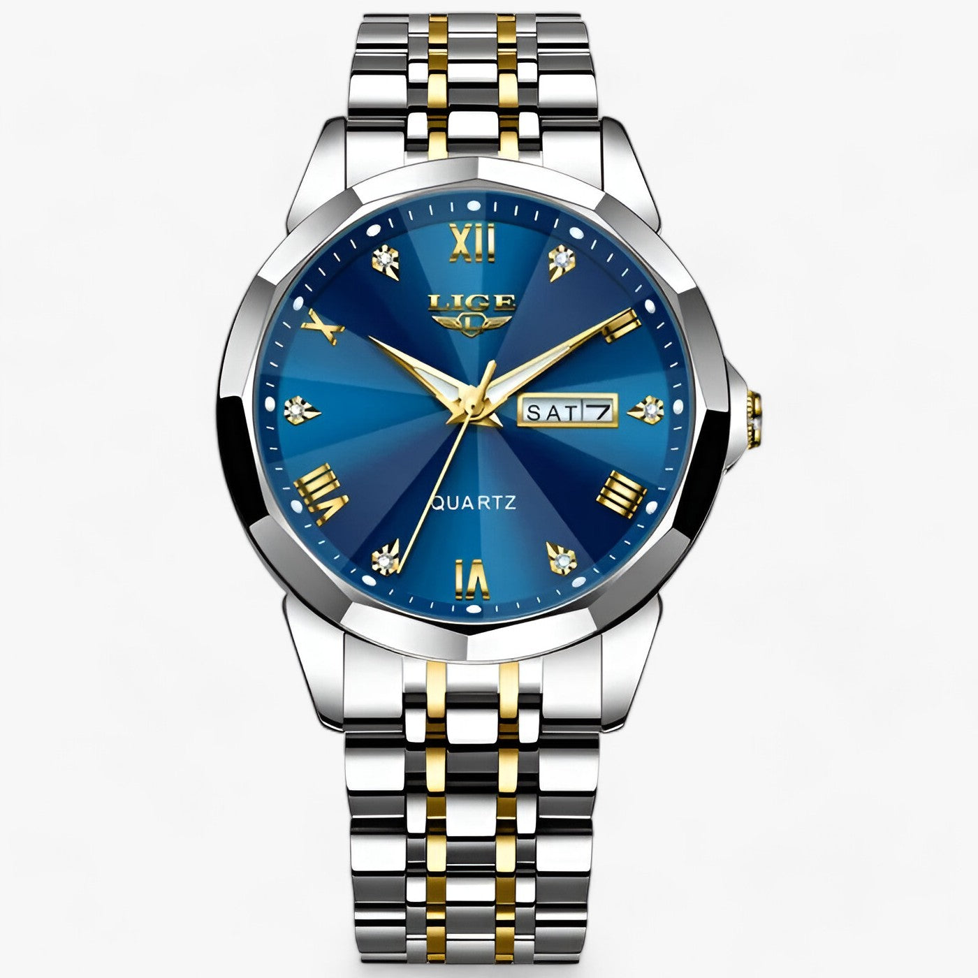 watches : ELISE Damur - Elegant en praktisch voor elke gelegenheid in Roségoud blauw van Pantinoshop