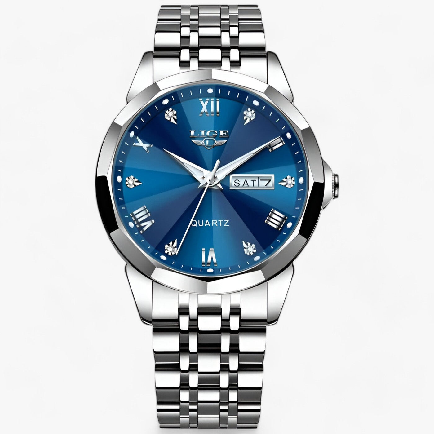 watches : ELISE Damur - Elegant en praktisch voor elke gelegenheid in Zilverblauw van Pantinoshop