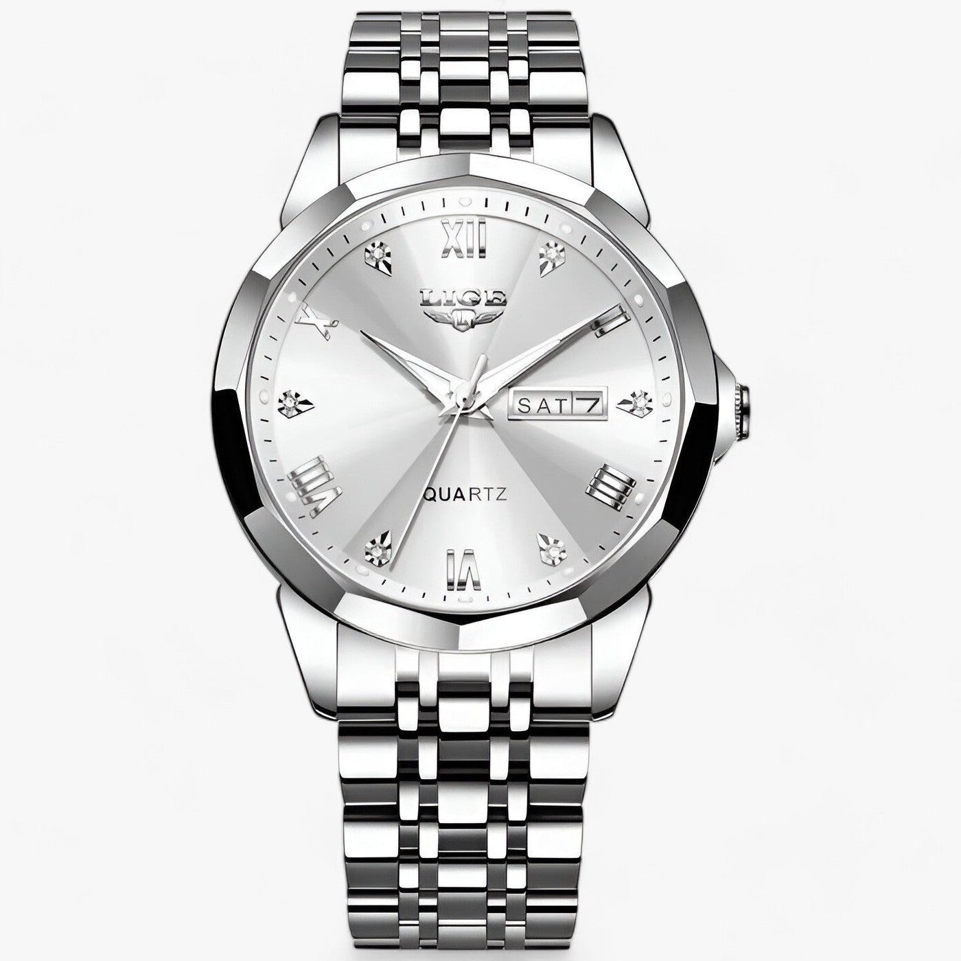 watches : ELISE Damur - Elegant en praktisch voor elke gelegenheid in Zilver wit van Pantinoshop