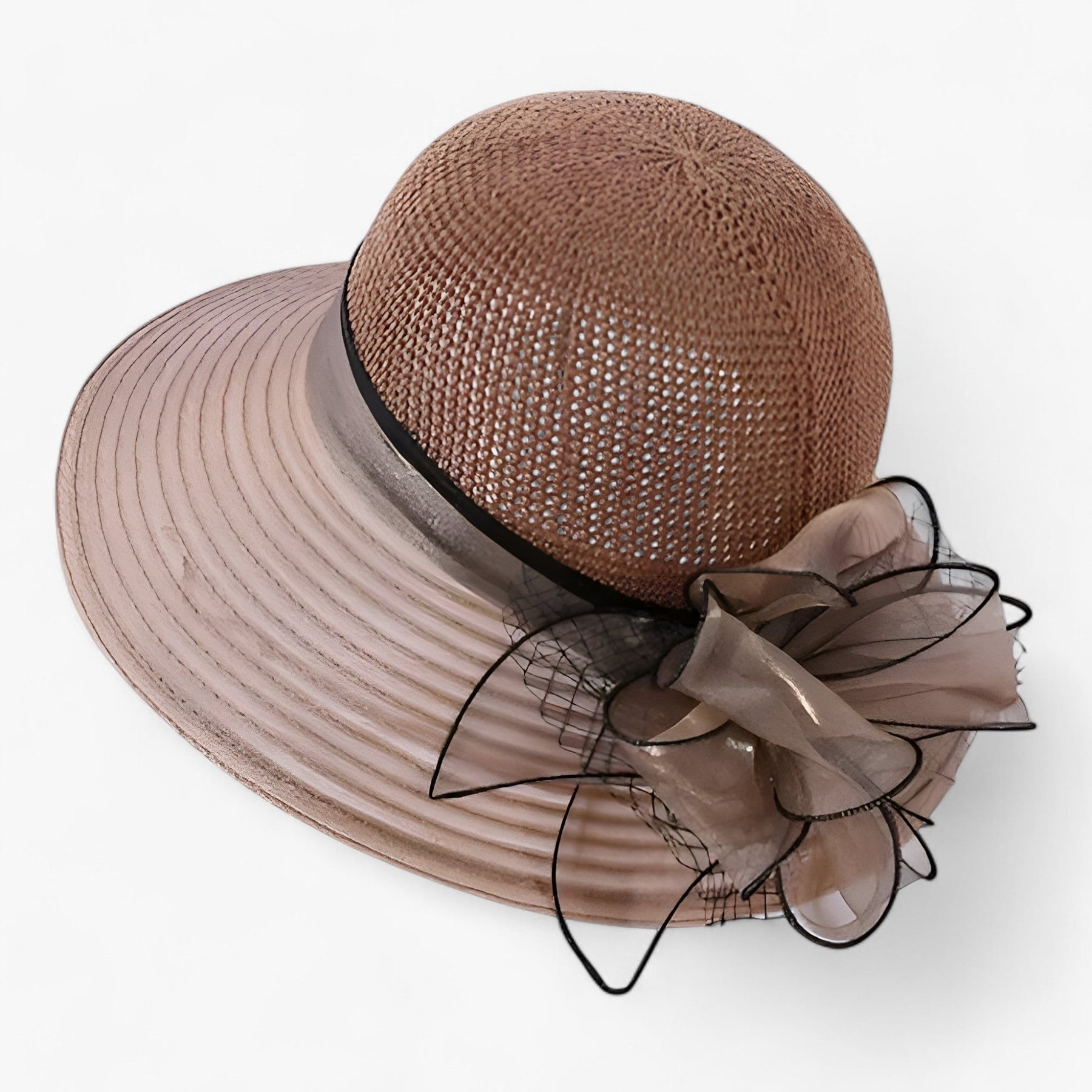 accessories : LUNA | Stijlvolle dameshoed - Brede rand voor bescherming tegen de zon in Beige van Pantinoshop