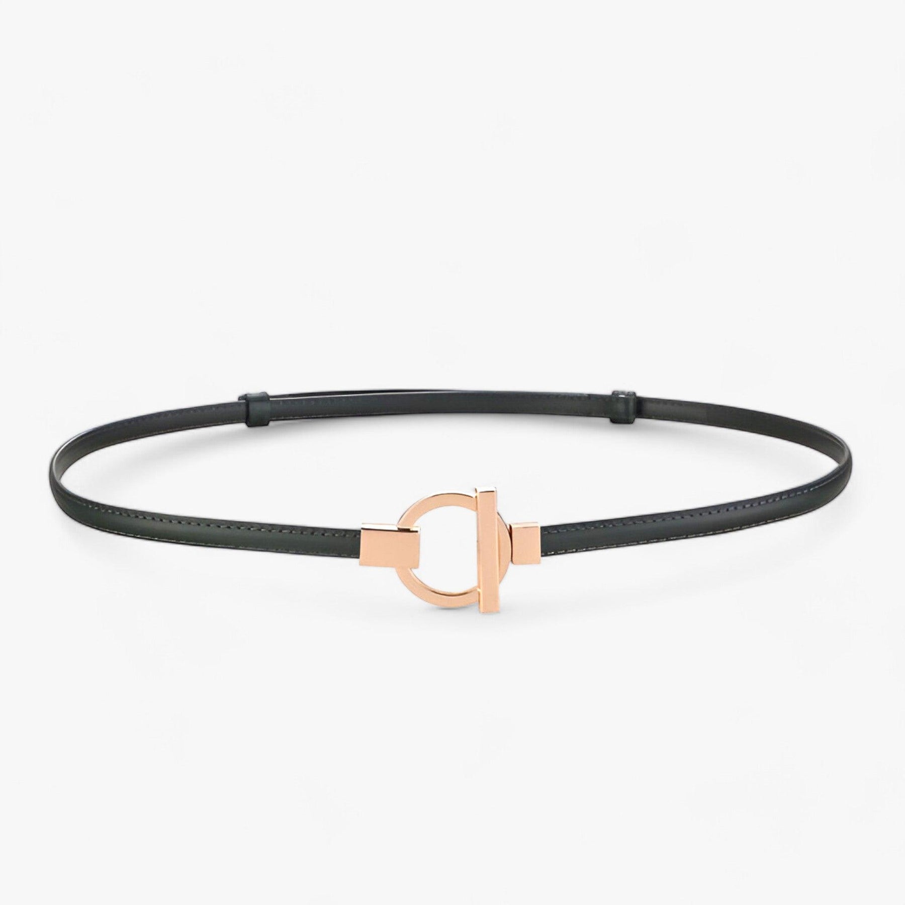 accessories : ISABELLA | Elegante Riem - Veilige Pasvorm met Gouden Gesp in Zwart 97cm van Pantinoshop